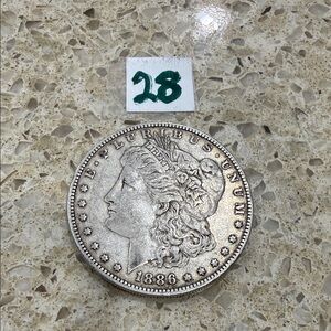 #28 - 1886 Morgan Silver Dollar 90% Silver - Classic Silver Coin